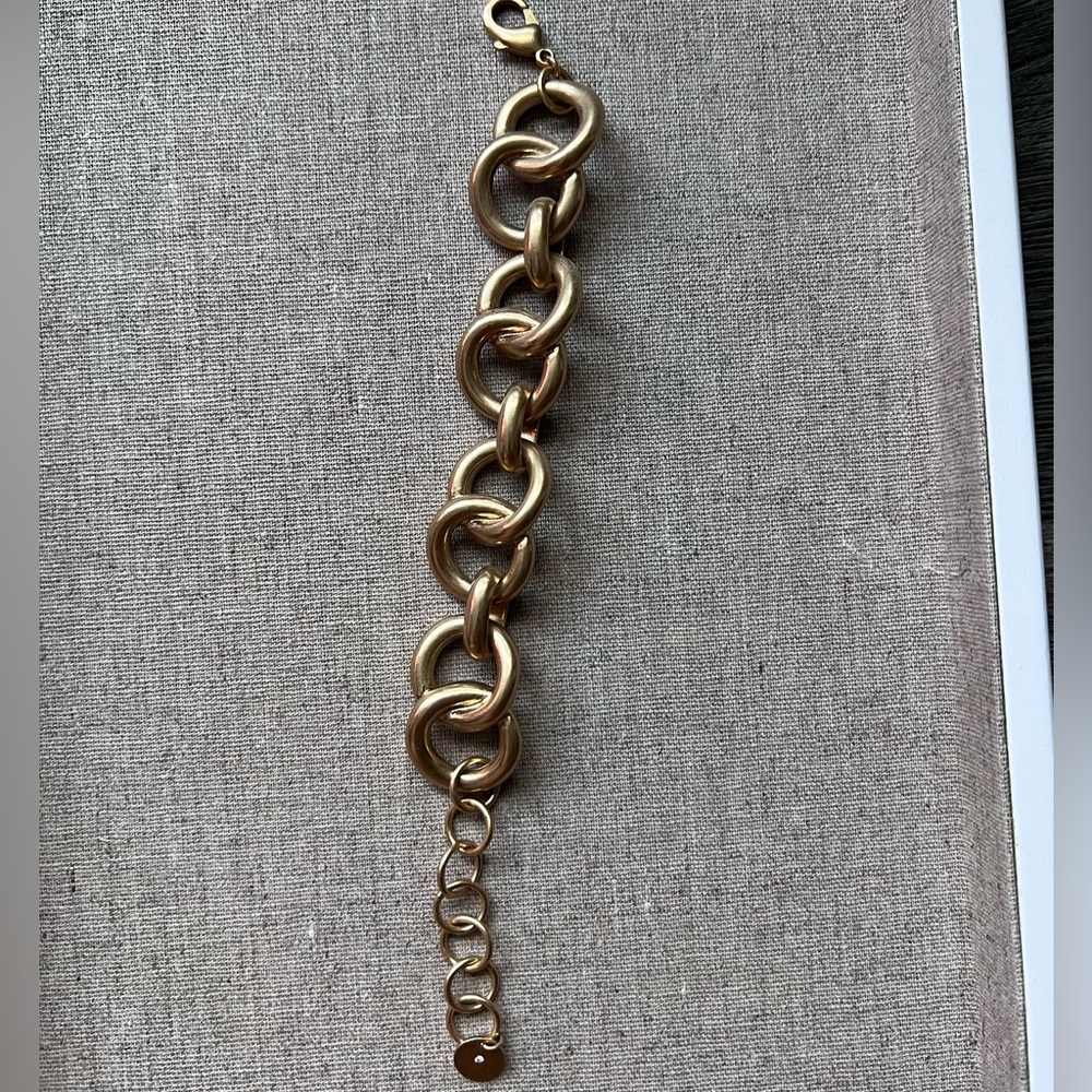 Stella & Dot Jackie Link Bracelet Chunky Gold Link Bracelet - Picture 5 of 6